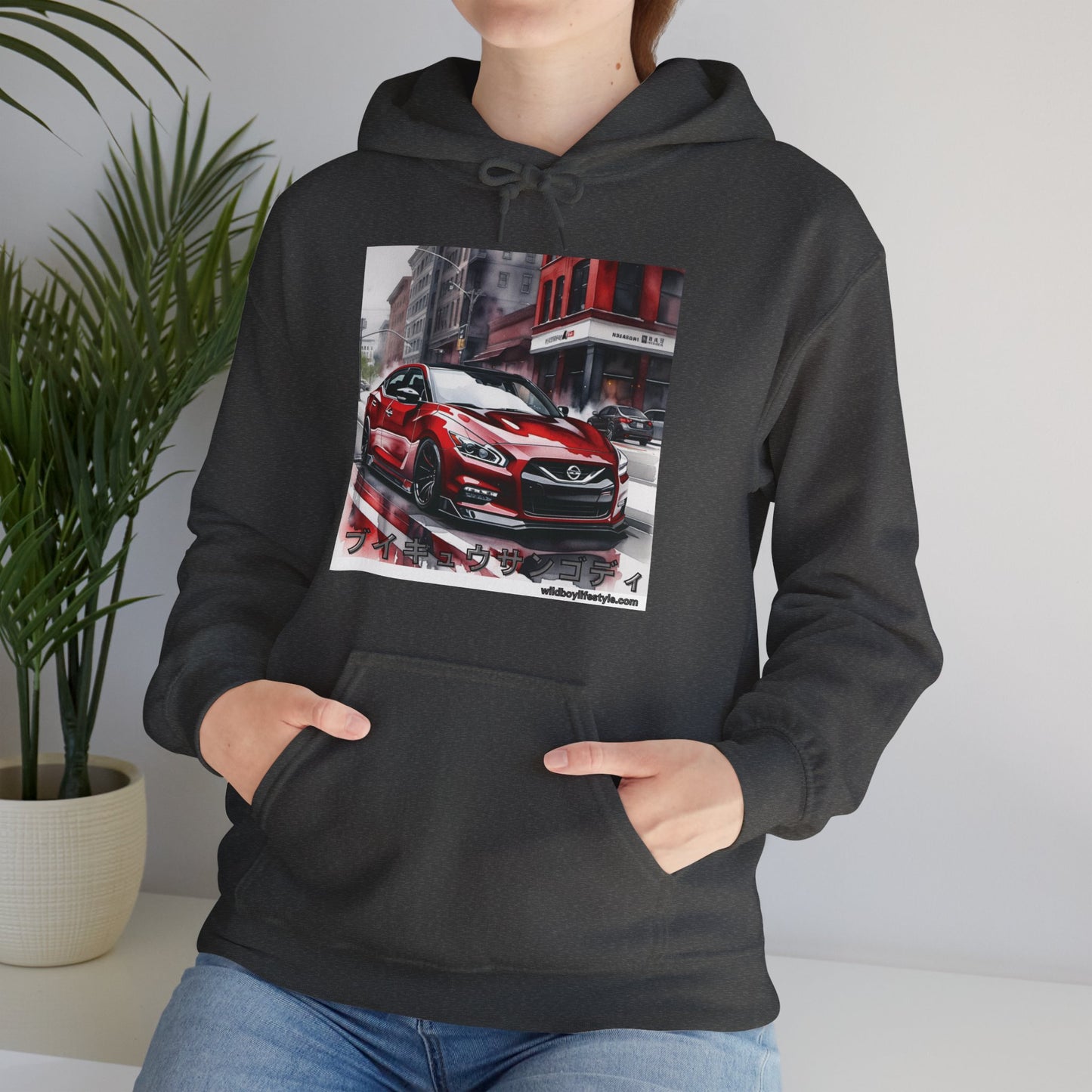 RED 7th GEN MAXIMA in SKETCH CITY - Unisex Heavy Blend™ Hooded Sweatshirt