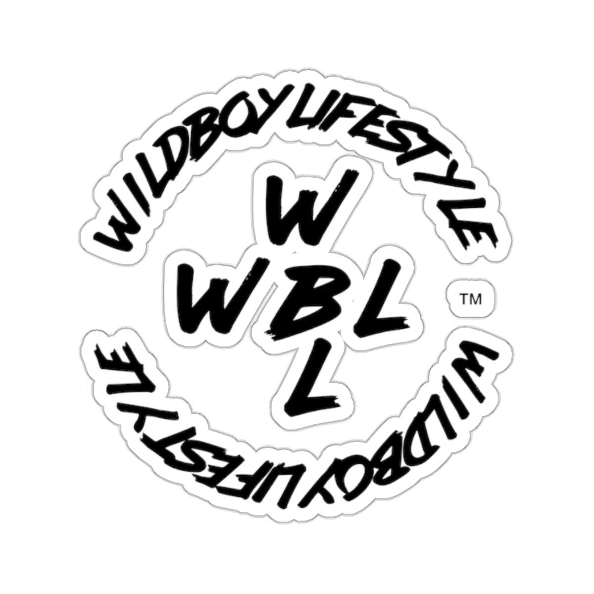 WILDBOYLIFESTYLE Logo - Black - Kiss-Cut Sticker