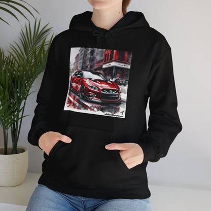 RED 7th GEN MAXIMA in SKETCH CITY - Unisex Heavy Blend™ Hooded Sweatshirt