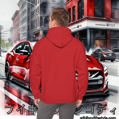 RED 7th GEN MAXIMA in SKETCH CITY - Unisex Heavy Blend™ Hooded Sweatshirt