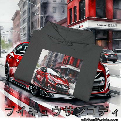 RED 7th GEN MAXIMA in SKETCH CITY - Unisex Heavy Blend™ Hooded Sweatshirt