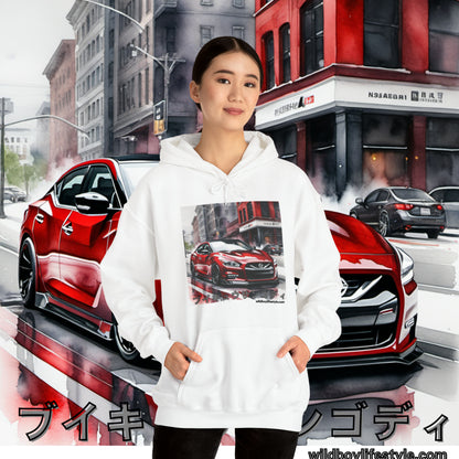 RED 7th GEN MAXIMA in SKETCH CITY - Unisex Heavy Blend™ Hooded Sweatshirt