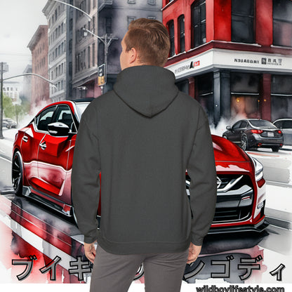 RED 7th GEN MAXIMA in SKETCH CITY - Unisex Heavy Blend™ Hooded Sweatshirt