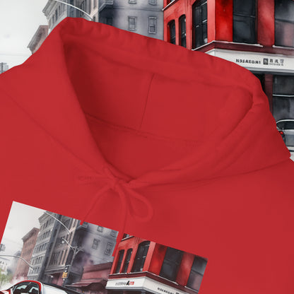 RED 7th GEN MAXIMA in SKETCH CITY - Unisex Heavy Blend™ Hooded Sweatshirt