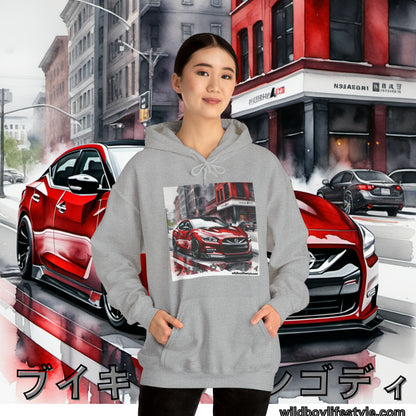 RED 7th GEN MAXIMA in SKETCH CITY - Unisex Heavy Blend™ Hooded Sweatshirt