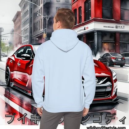 RED 7th GEN MAXIMA in SKETCH CITY - Unisex Heavy Blend™ Hooded Sweatshirt