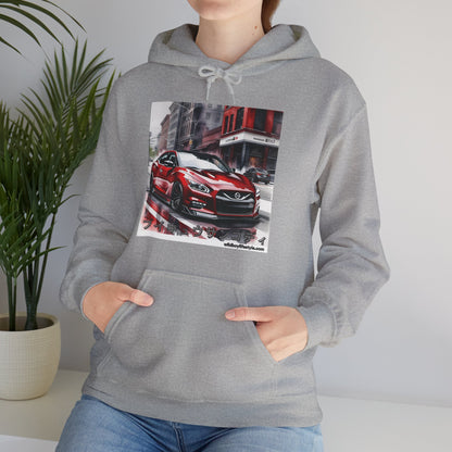 RED 7th GEN MAXIMA in SKETCH CITY - Unisex Heavy Blend™ Hooded Sweatshirt