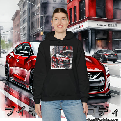 RED 7th GEN MAXIMA in SKETCH CITY - Unisex Heavy Blend™ Hooded Sweatshirt